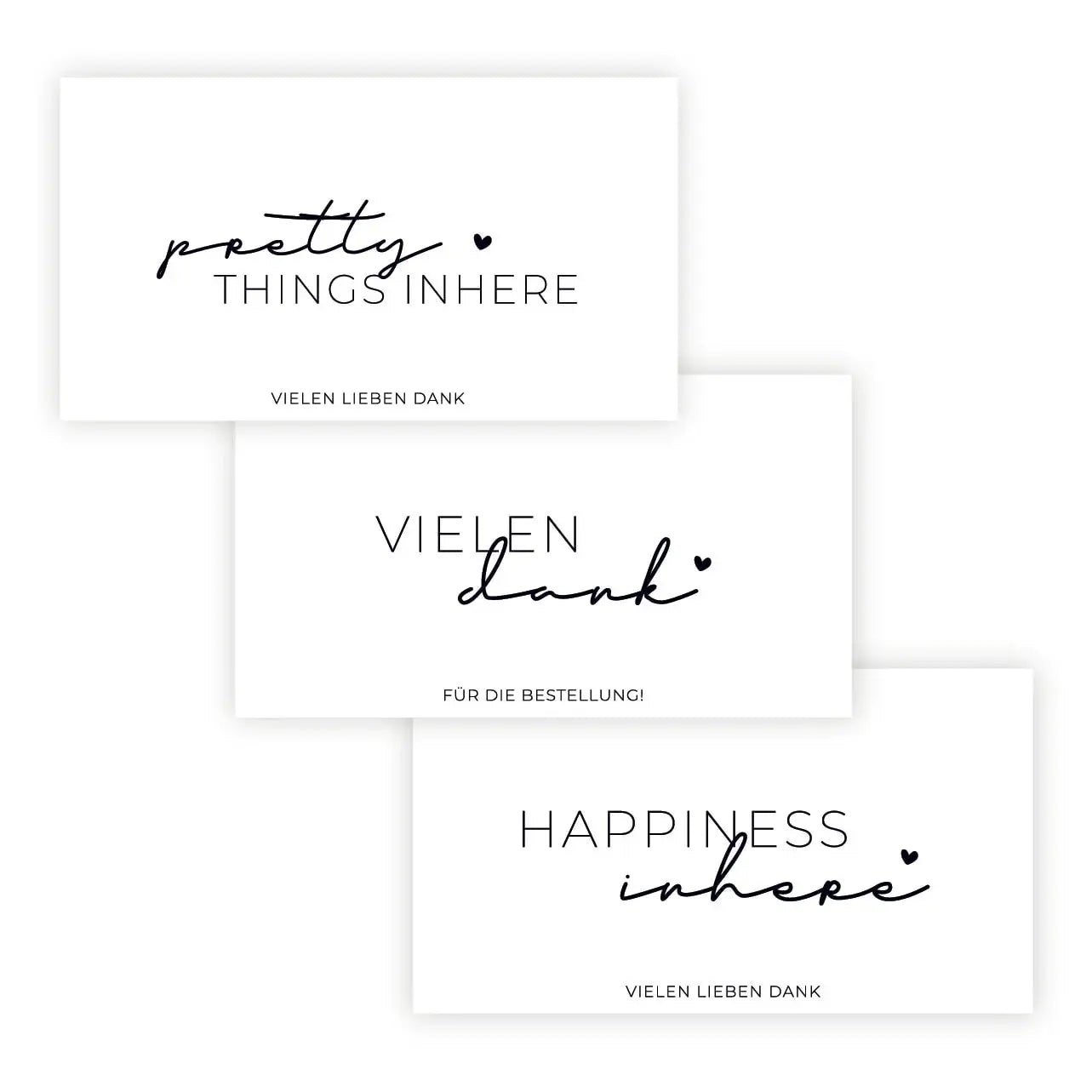 Bundle Paketbeileger weiß/schwarz 9 x 5 cm