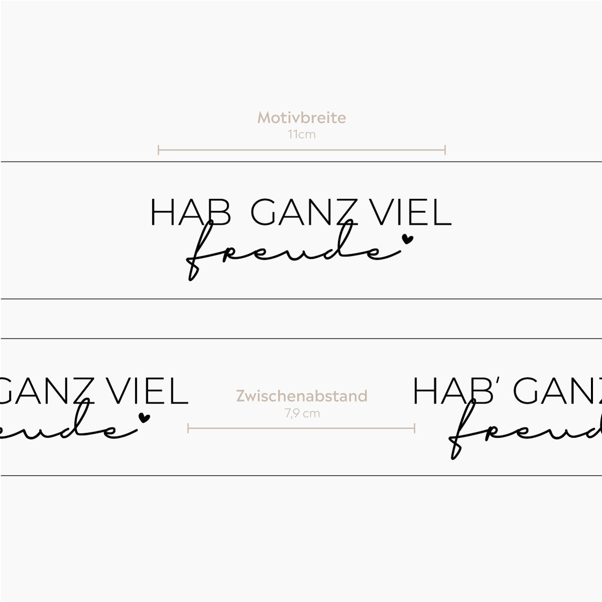 Recyclebares Papierklebeband "Hab ganz viel Freude" 50m