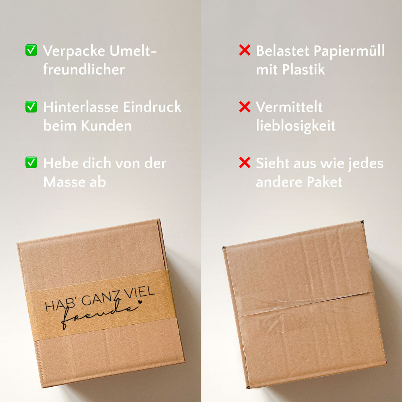 Recyclebares Papierklebeband "Hab ganz viel Freude" 50m