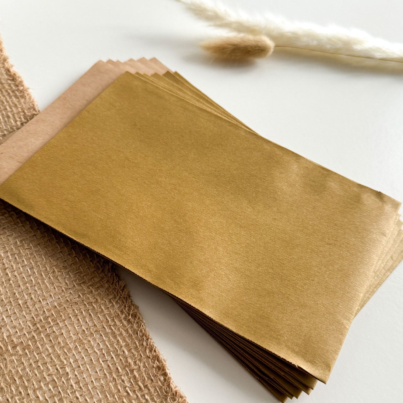 Papiertüte Gold 12x19cm Packsome