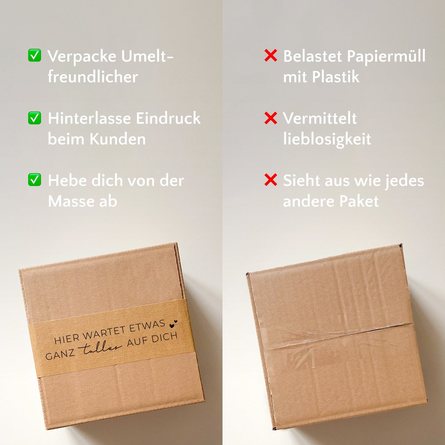 Recyclebares Papierklebeband "Hier wartet tolles auf dich" 50m packsome