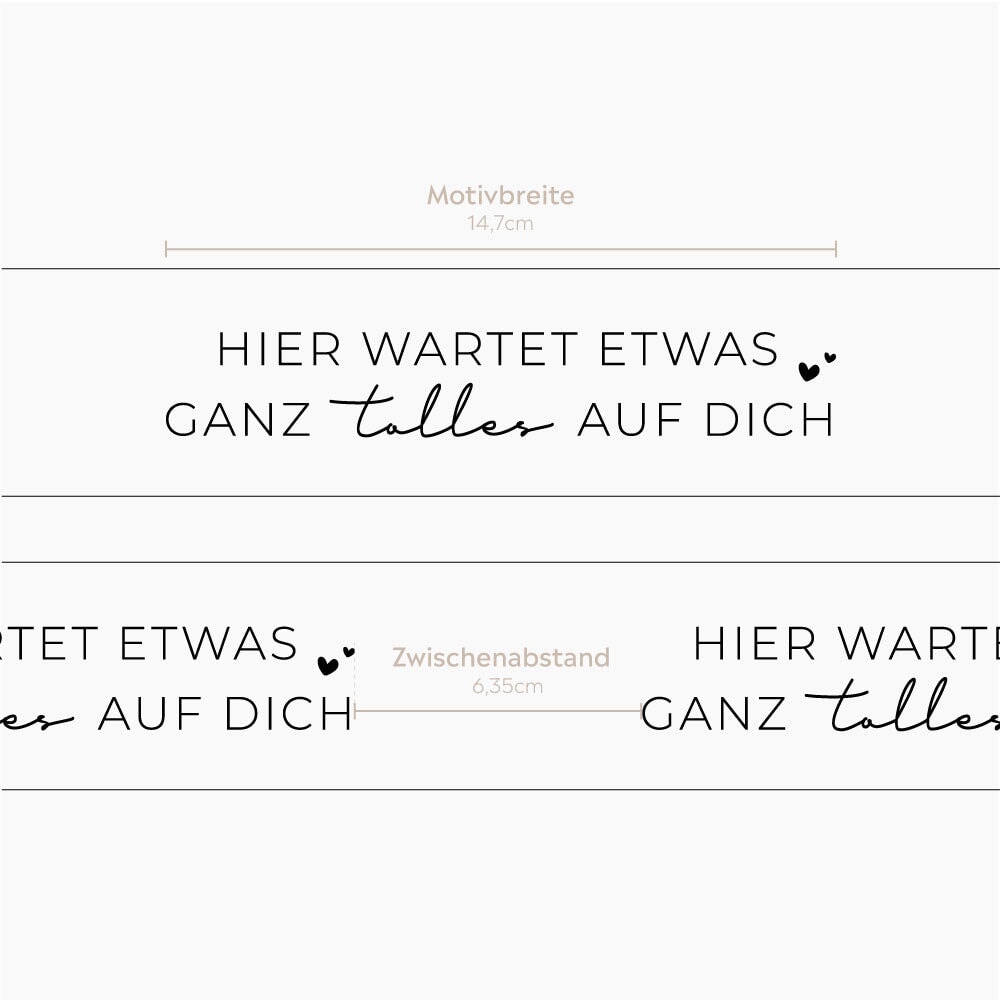 Recyclebares Papierklebeband "Hier wartet tolles auf dich" 50m packsome