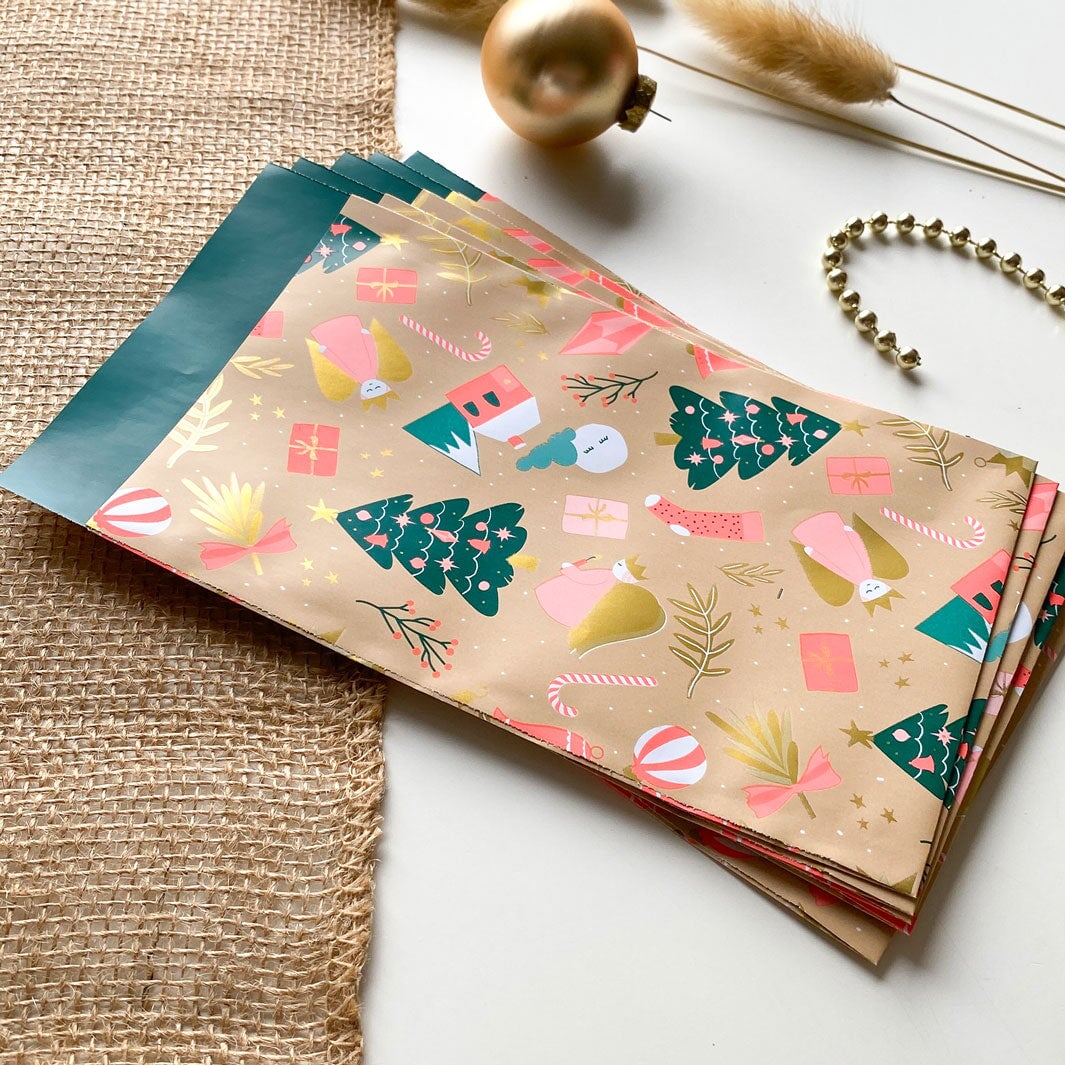 Papiertüte Tannenbaum beige 12x19cm Packsome