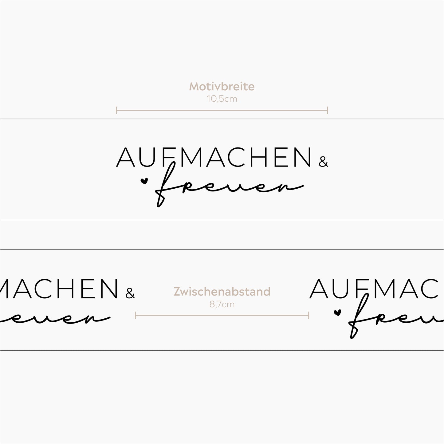 Recyclebares Papierklebeband "Aufmachen & Freuen" 50m packsome