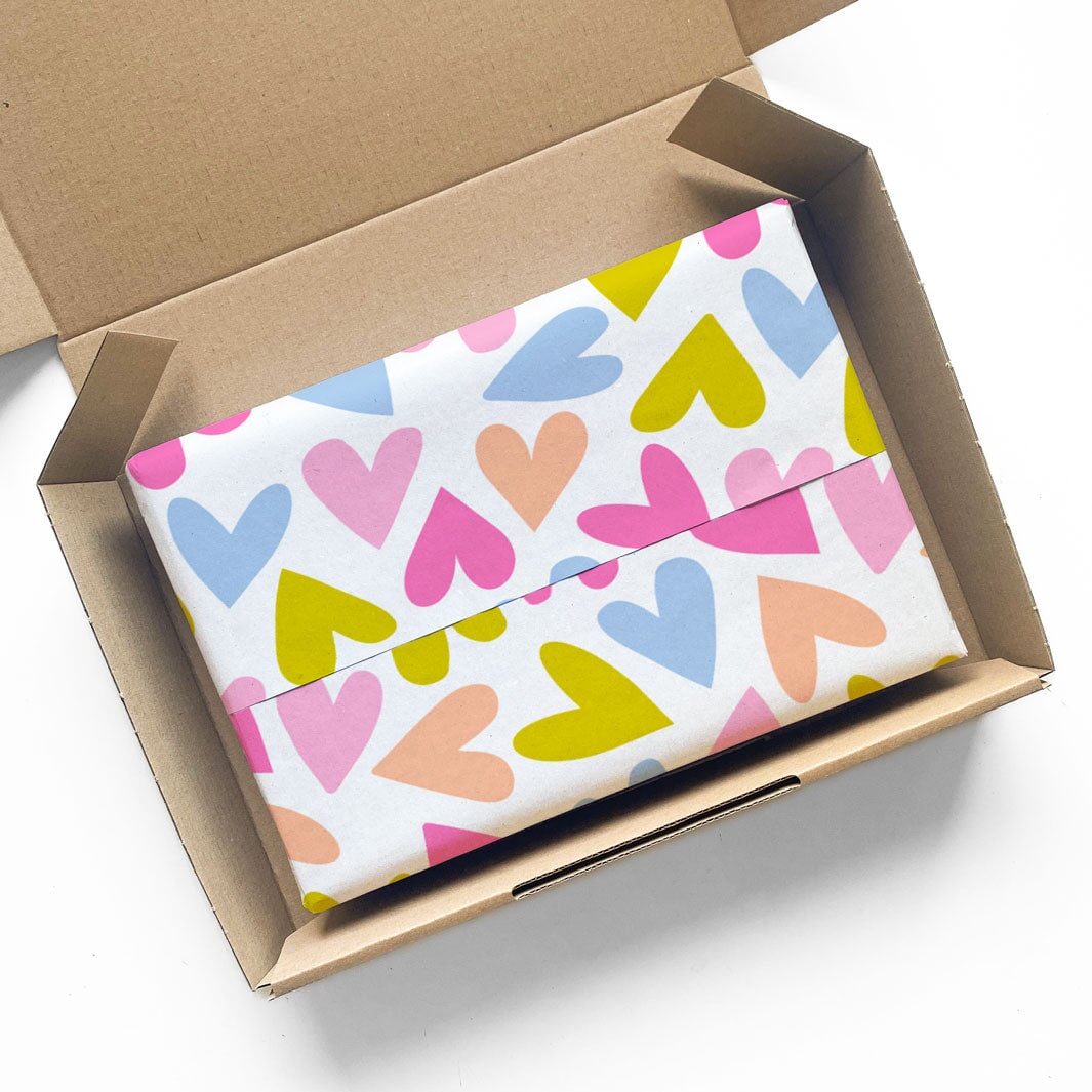 Seidenpapier Herzen Pastell 50x70cm Packsome