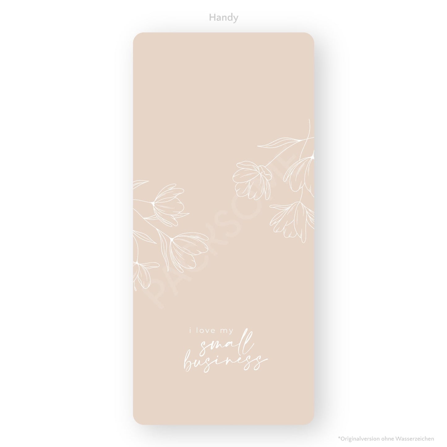 Wallpaper "I love my smallbusiness" für Handy & Tablet Packsome