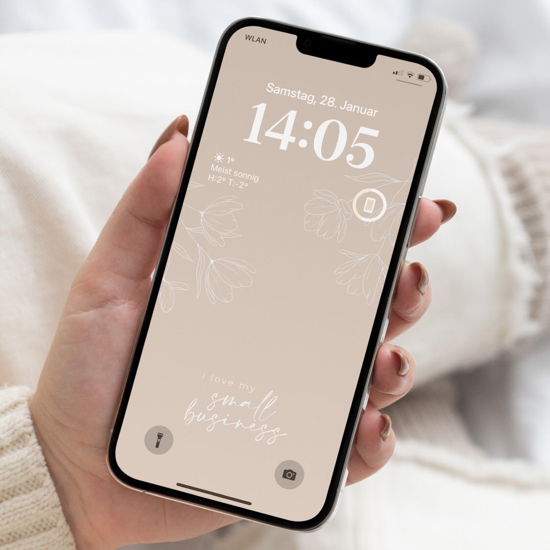 Wallpaper "I love my smallbusiness" für's Handy Packsome