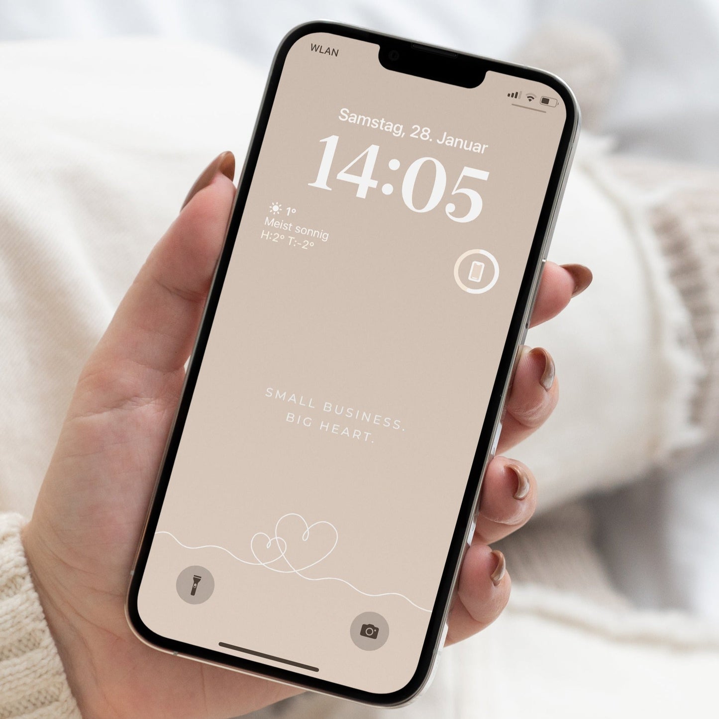 Wallpaper "Small Business - Big Heart" für Handy & Tablet Packsome