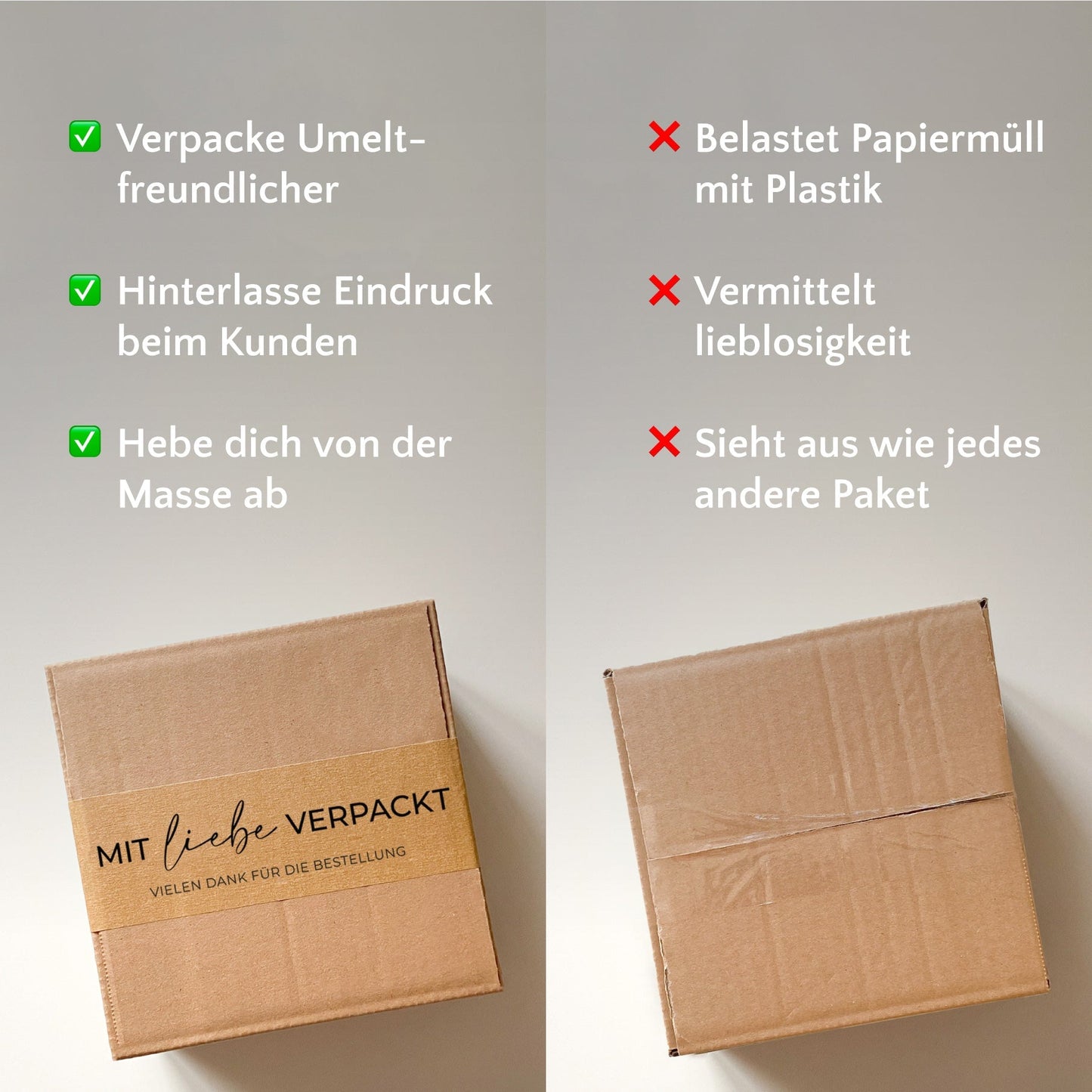 Recyclebares Papierklebeband "Mit Liebe Verpackt" 50m packsome 