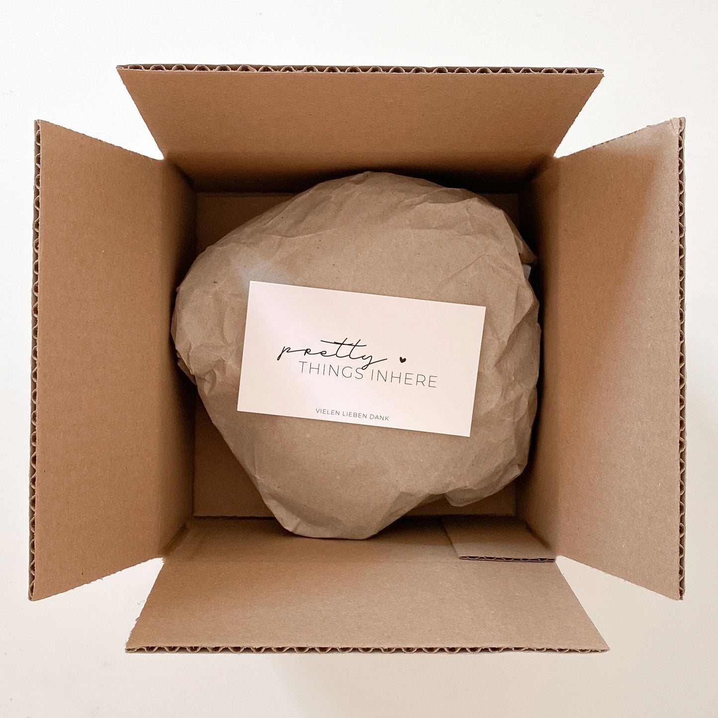 Paketbeileger "Pretty Things Inside" weiß/schwarz 9 x 5 cm packsome 